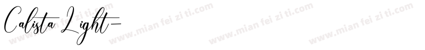 Calista Light字体转换